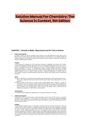 Solution Manual For Chemistry: The Science in Context, 5th Edition