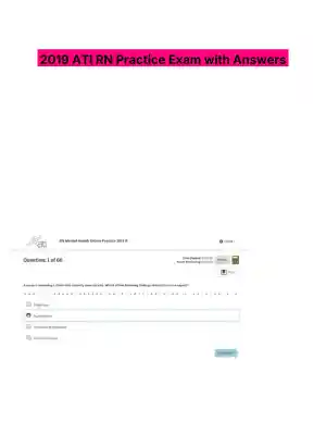 2019 ATI RN Practice Exam with Answers (60 Solved Questions)
