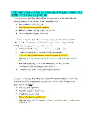 2019 ATI Mental Health Proctored Exam with Answers (70 Solved Questions)