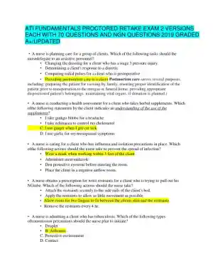 2019 ATI Mental Health Proctored Exam with Answers (110 Solved Questions)