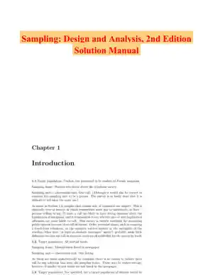 Sampling: Design and Analysis, 2nd Edition Solution Manual
