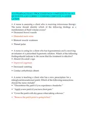 2022 ATI Anatomy and Physiology Teas Exam with Answers (303 Solved Questions)