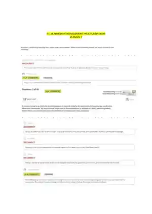 2020 ATI RN Leadership Proctored Exam Version 7 With Answers (60 Solved Questions)