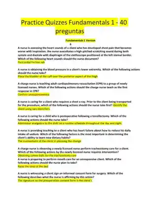 2023 ATI PN Proctored Exam with Answers (40 Solved Questions)