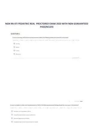 2023 ATI PN Proctored Exam with Answers (47 Solved Questions)