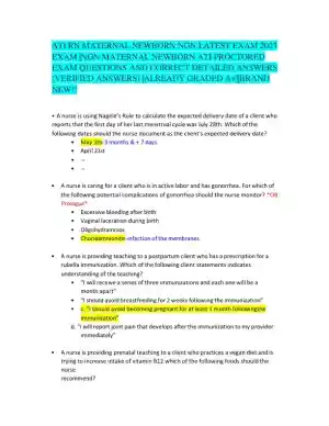 2023 ATI RN Proctored Exam with Answers (68 Solved Questions)