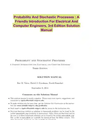 Probability And Stochastic Processes : A Friendly Introduction For Electrical And Computer Engineers, 3rd Edition Solution Manual