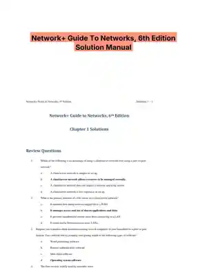 Network+ Guide To Networks, 6th Edition Solution Manual