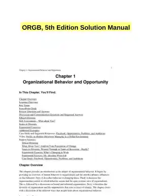 ORGB, 5th Edition Solution Manual