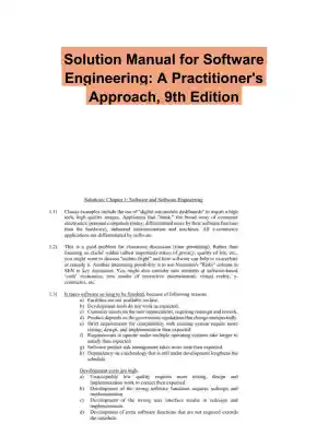 Solution Manual for Software Engineering: A Practitioner's Approach, 9th Edition