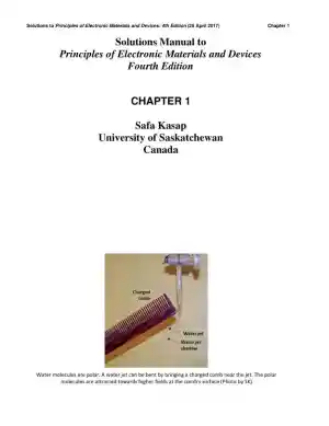 Solution Manual for Principles Of Electronic Materials And Devices, 4th Edition