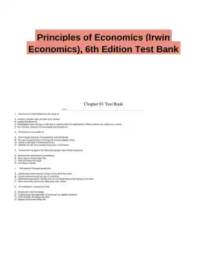 Principles of Economics (Irwin Economics), 6th Edition Test Bank
