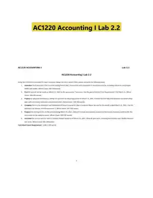 AC1220 Accounting I Lab 2.2