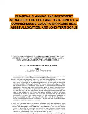 FINANCIAL PLANNING AND INVESTMENT STRATEGIES