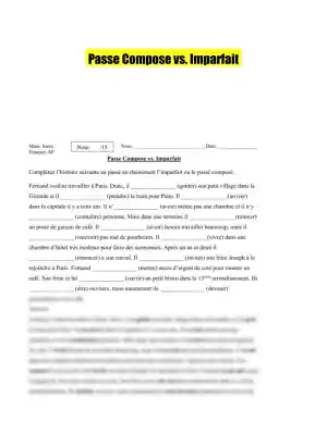 Passe Compose vs. Imparfait