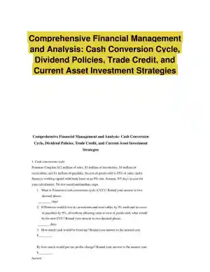 Comprehensive Financial Management and Analysis
