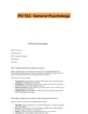 PH 132- General Psychology