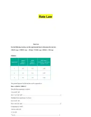 Rate Law
