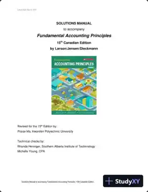 Fundamental Accounting Principles, Volume 1 15th Canadian Edition Solution Manual