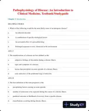 Pathophysiology of Disease: An Introduction to Clinical Medicine 8th Edition Test Bank