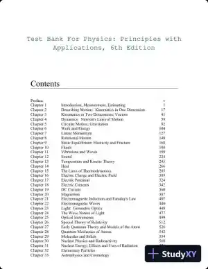 Test Bank For Physics: Principles with Applications, 6th Edition