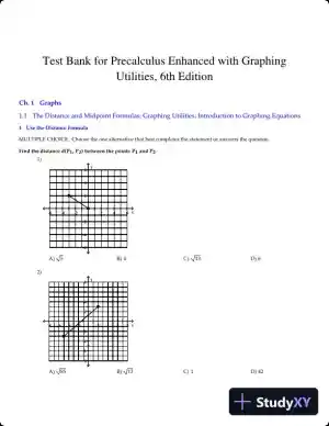Test Bank for Precalculus Enhanced with Graphing Utilities, 6th Edition