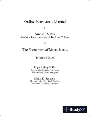 Class Notes for The Economics of Macro Issues, 7th Edition
