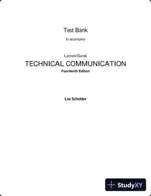 Technical Communication, 14th Edition Test Bank