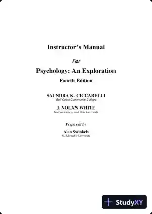 Class Notes for Psychology: An Exploration, 4th Edition