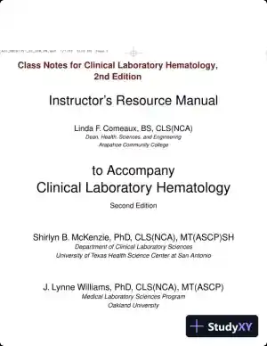 Lecture Notes for Clinical Laboratory Hematology, 2nd Edition
