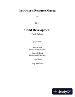 Lecture Notes for Child Development, 9th Edition