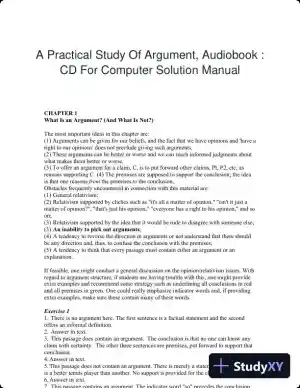 A Practical Study Of Argument, Audiobook : CD For Computer Solution Manual