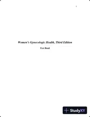 Test Bank For Womens Gynecologic Health, 3rd Edition